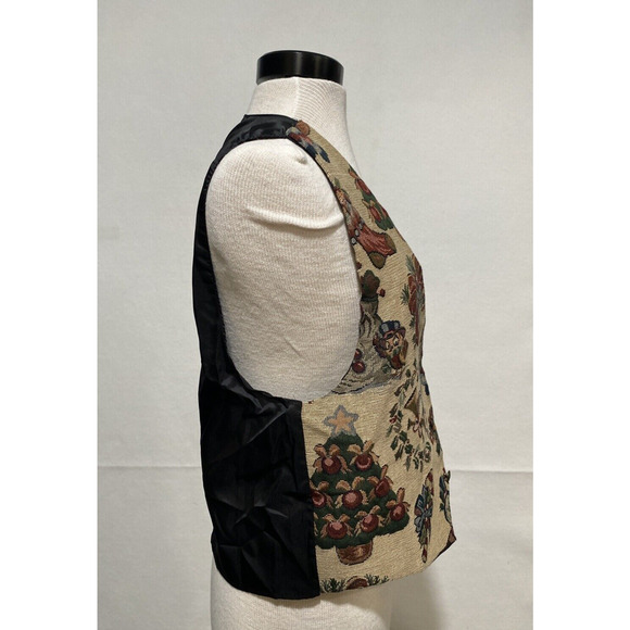 Vintage Gitano Holiday Tapestry Women's One Size Fits‎ Most Button Up Vest - Picture 2 of 9